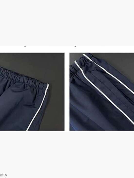 Baggy Y2K Parachute Track Pants with Drawstring Legs, Polyester - Picture 5 of 7